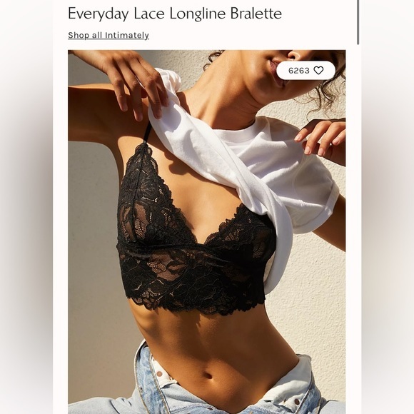 Free People Other - NWT Free People Everyday Lace Longline bralette